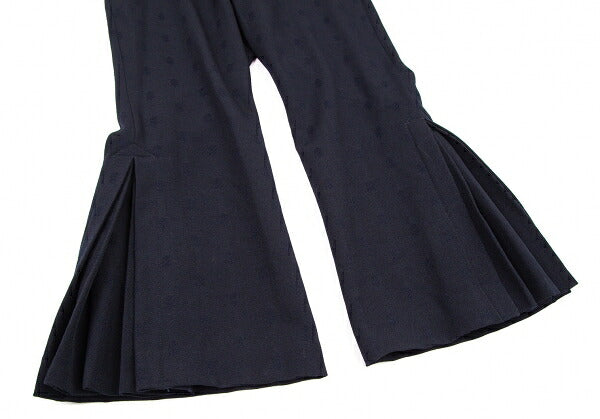 COMME des GARCONS Wool Hem Box Pleat Dobby Pants Blue Size M