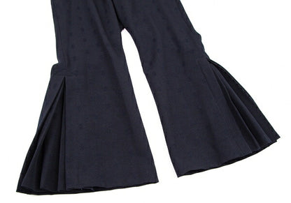 COMME des GARCONS Wool Hem Box Pleat Dobby Pants Blue Size M