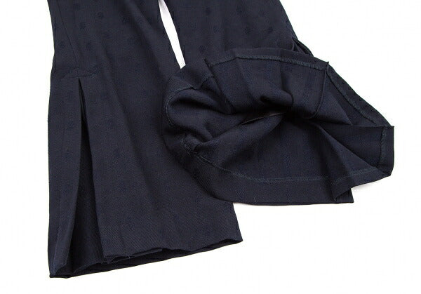 COMME des GARCONS Wool Hem Box Pleat Dobby Pants Blue Size M