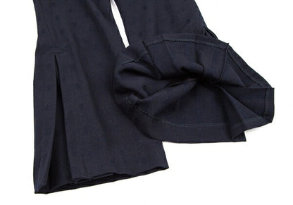COMME des GARCONS Wool Hem Box Pleat Dobby Pants Blue Size M