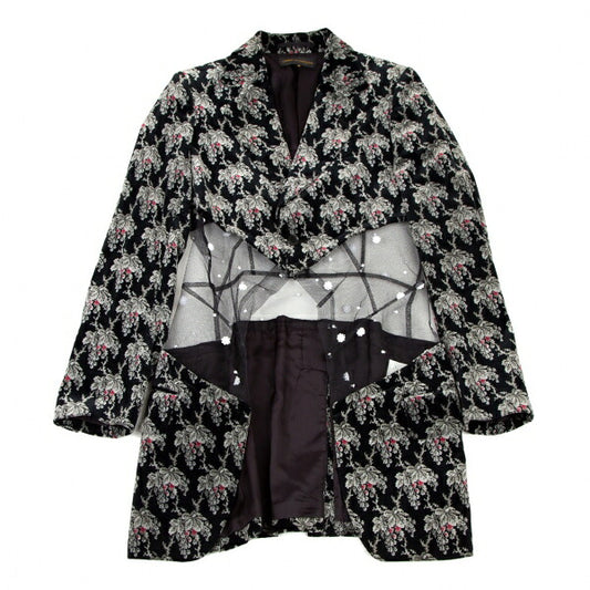 COMME des GARCONS Botanical Mesh Jacket Black/Gray Size M