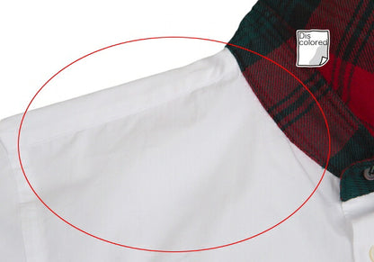 COMME des GARCONS HOMME PLUS Tartan Check White Red Shirt Size XS