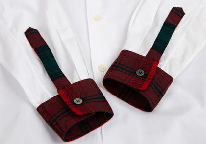 COMME des GARCONS HOMME PLUS Tartan Check White Red Shirt Size XS