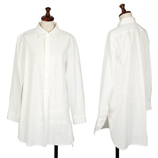 Y's SS16 Cotton Stitch Embroidery Shirt White Size 2