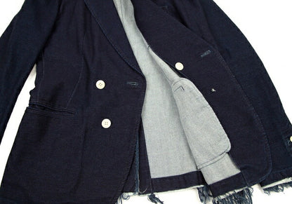 Y's 15AW Cotton Double-Breasted Jacket Indigo Size 2