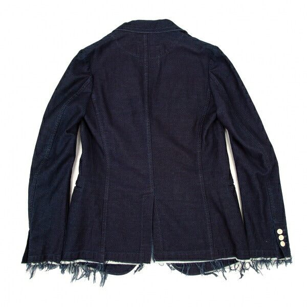 Y's 15AW Cotton Double-Breasted Jacket Indigo Size 2
