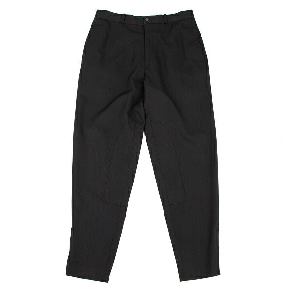 JUNIOR GAULTIER Gabardine Hem Zip Knee Pants Black Size 50