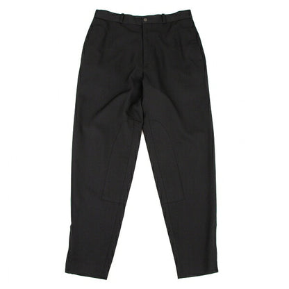 JUNIOR GAULTIER Gabardine Hem Zip Knee Pants Black Size 50