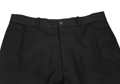 JUNIOR GAULTIER Gabardine Hem Zip Knee Pants Black Size 50