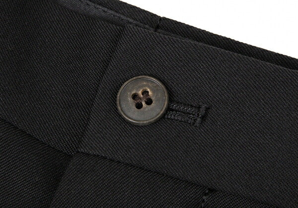 JUNIOR GAULTIER Gabardine Hem Zip Knee Pants Black Size 50