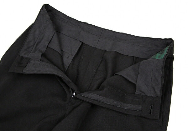 JUNIOR GAULTIER Gabardine Hem Zip Knee Pants Black Size 50
