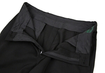 JUNIOR GAULTIER Gabardine Hem Zip Knee Pants Black Size 50