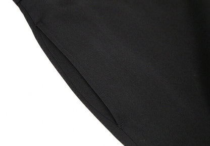 JUNIOR GAULTIER Gabardine Hem Zip Knee Pants Black Size 50