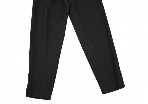 JUNIOR GAULTIER Gabardine Hem Zip Knee Pants Black Size 50