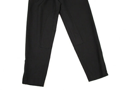 JUNIOR GAULTIER Gabardine Hem Zip Knee Pants Black Size 50