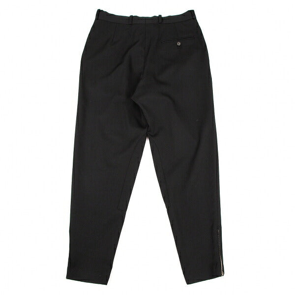 JUNIOR GAULTIER Gabardine Hem Zip Knee Pants Black Size 50