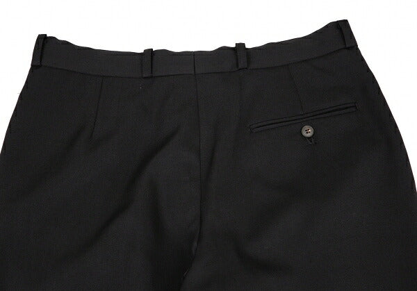 JUNIOR GAULTIER Gabardine Hem Zip Knee Pants Black Size 50
