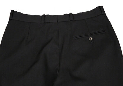 JUNIOR GAULTIER Gabardine Hem Zip Knee Pants Black Size 50