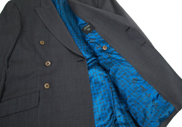Jean Paul GAULTIER HOMME Kanji Print Jacket Charcoal Size 50