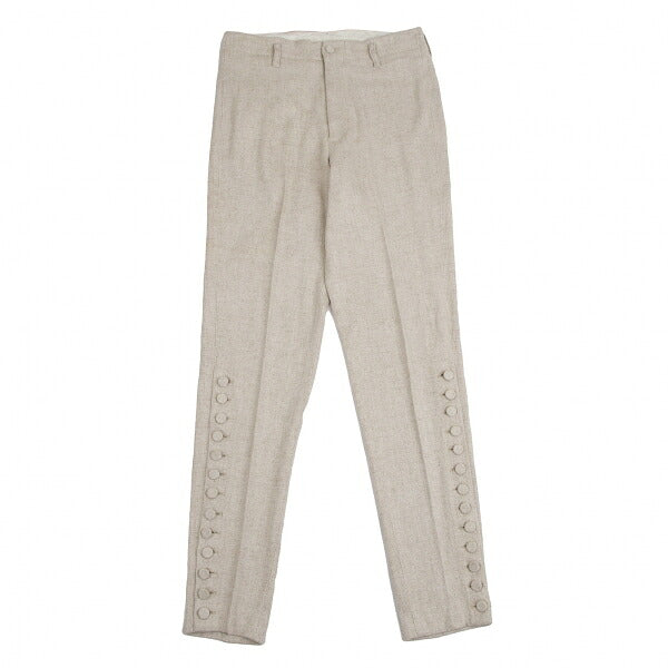 Jean Paul GAULTIER HOMME Linen Hem Pants Beige Size 48