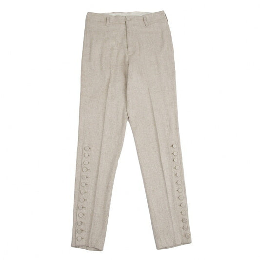 Jean Paul GAULTIER HOMME Linen Hem Pants Beige Size 48