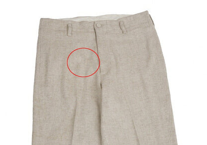 Jean Paul GAULTIER HOMME Linen Hem Pants Beige Size 48