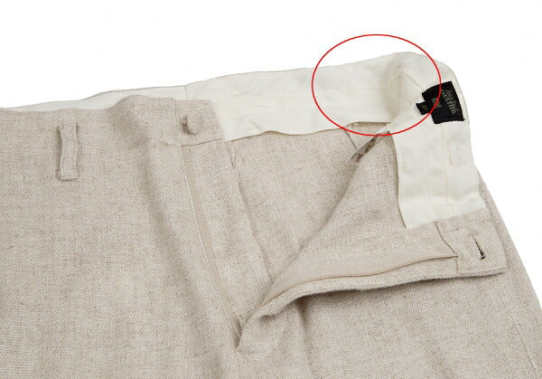 Jean Paul GAULTIER HOMME Linen Hem Pants Beige Size 48