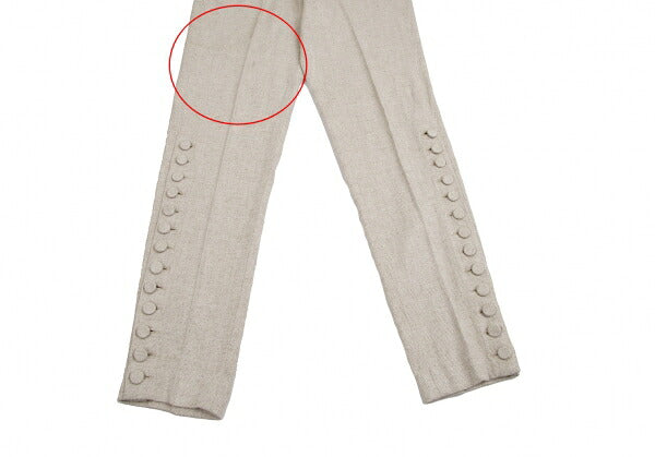 Jean Paul GAULTIER HOMME Linen Hem Pants Beige Size 48