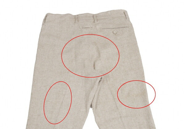 Jean Paul GAULTIER HOMME Linen Hem Pants Beige Size 48