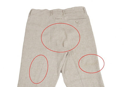 Jean Paul GAULTIER HOMME Linen Hem Pants Beige Size 48