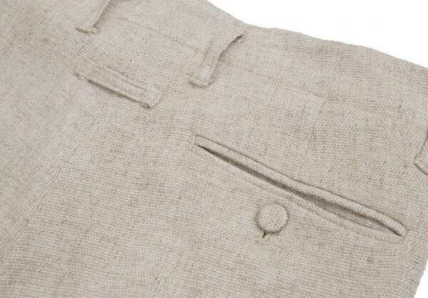 Jean Paul GAULTIER HOMME Linen Hem Pants Beige Size 48