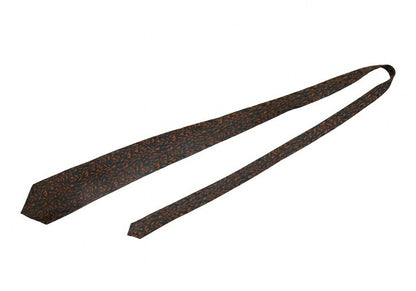 Jean Paul GAULTIER HOMME Silk Arabesque Jacquard Navy Brown Tie