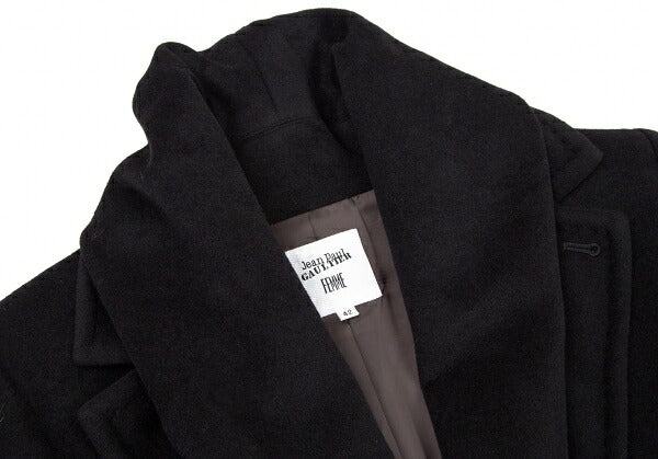 Jean Paul GAULTIER FEMME Angora Wool Coat Black Size 42