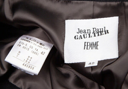 Jean Paul GAULTIER FEMME Angora Wool Coat Black Size 42