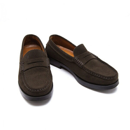 TOD'S Suede Loafers Khaki Size 35 (22cm)