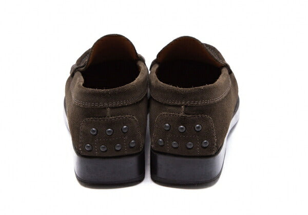 TOD'S Suede Loafers Khaki Size 35 (22cm)