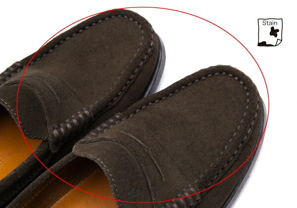 TOD'S Suede Loafers Khaki Size 35 (22cm)