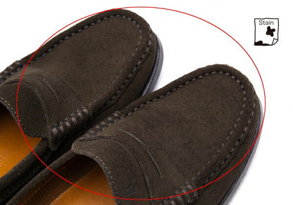 TOD'S Suede Loafers Khaki Size 35 (22cm)
