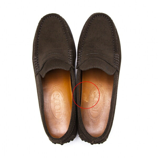 TOD'S Suede Loafers Khaki Size 35 (22cm)