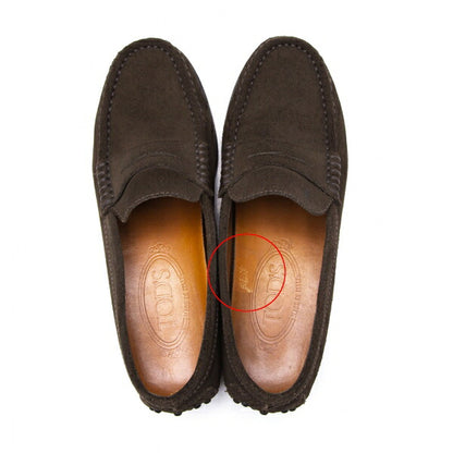 TOD'S Suede Loafers Khaki Size 35 (22cm)
