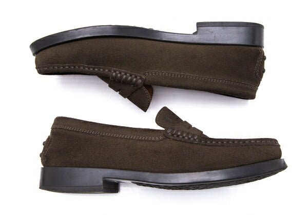 TOD'S Suede Loafers Khaki Size 35 (22cm)