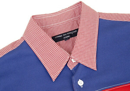 COMME des GARCONS HOMME 19AW Patchwork Shirt Red Size XS