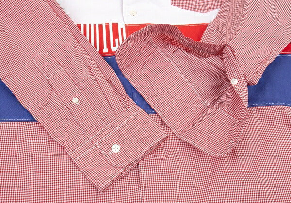 COMME des GARCONS HOMME 19AW Patchwork Shirt Red Size XS