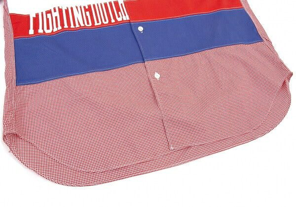 COMME des GARCONS HOMME 19AW Patchwork Shirt Red Size XS