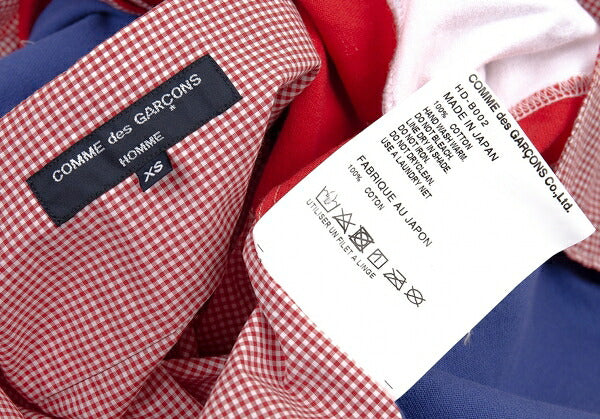 COMME des GARCONS HOMME 19AW Patchwork Shirt Red Size XS