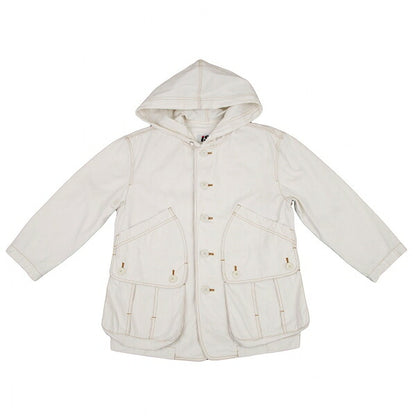 ISSEY MIYAKE I.S. Cotton Canvas Hooded Jacket White Size M