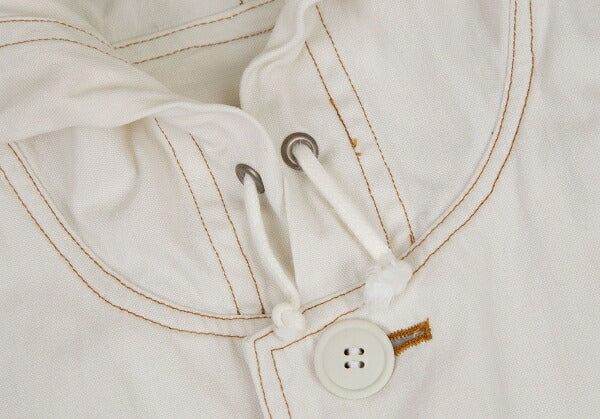 ISSEY MIYAKE I.S. Cotton Canvas Hooded Jacket White Size M