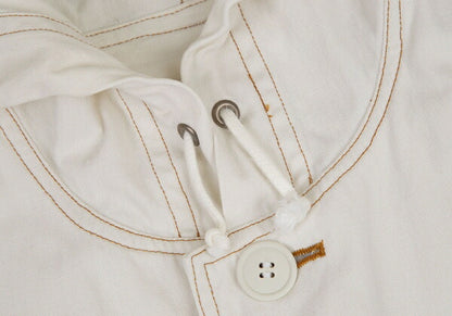 ISSEY MIYAKE I.S. Cotton Canvas Hooded Jacket White Size M