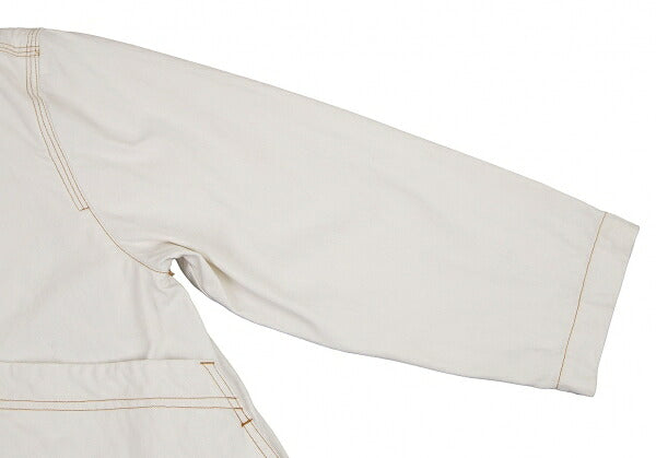 ISSEY MIYAKE I.S. Cotton Canvas Hooded Jacket White Size M