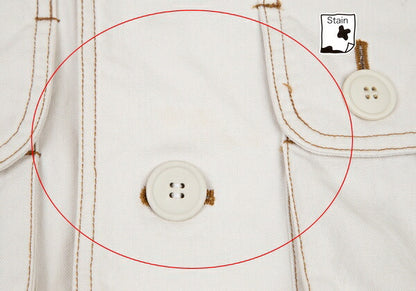 ISSEY MIYAKE I.S. Cotton Canvas Hooded Jacket White Size M